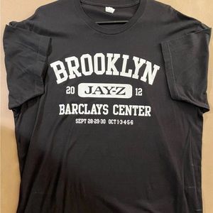 Jay Z Barclays Center 2012 Black Colored Tour Shirt Size Extra Large